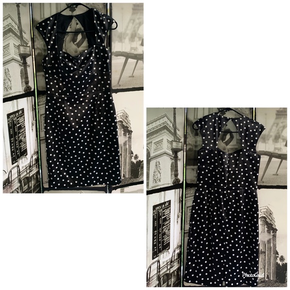 White House Black Market Dresses & Skirts - ✨WHBM polka dot satin sheath dress